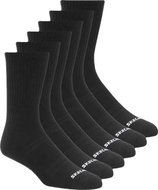 6 Pack Large Core Crew Socks