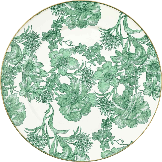 Emerald English Garden Charger Plate