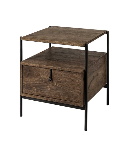 Minimalist Solid Wood Square Accent Table – Ideal for Small Spaces