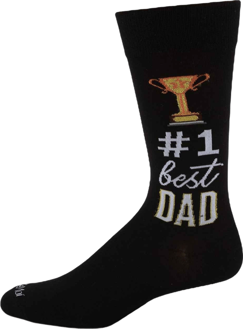 Men's 1 Dad Trophy Novelty Crew Sock
