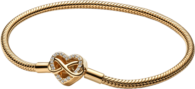 Pandora Gold-Plated Snake Chain Slider Bracelet | REEDS Jewelers