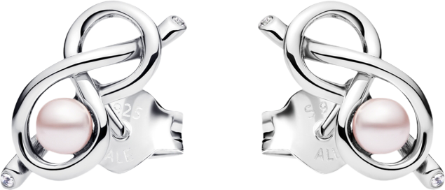 Sterling Silver Infinity Knot Stud Earrings