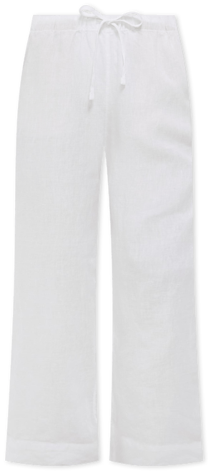White Cap Linen Pants