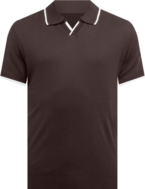 Men's Johnny Collar Short Sleeve Sweater Polo