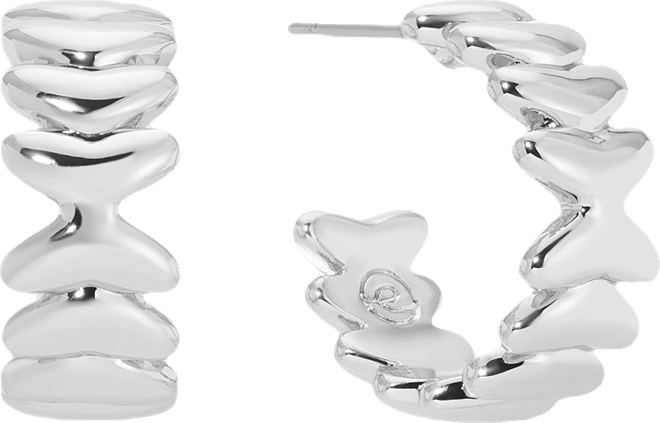 Small Metal Moderna Hoops