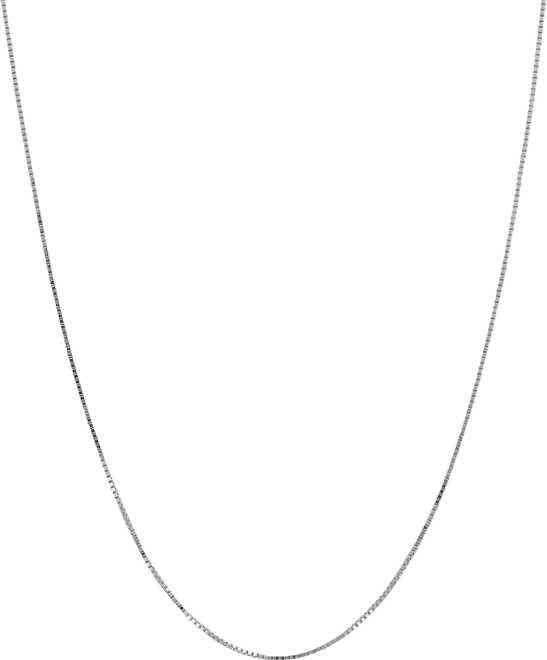 Box Chain 18" Necklace (1/2mm) in 14k Gold