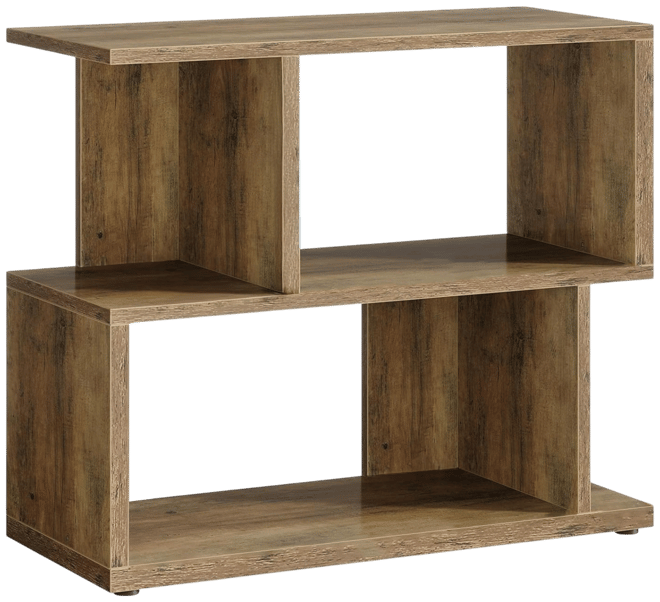 Tribesigns 2-Tier End Table, Rustic Sofa Side Table with Storage Shelf for Living Room, Farmhouse Bedside Nightstand for Bedroom