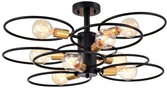 28" Camilla 9-Light Indoor Semi-Flush Mount Ceiling Light