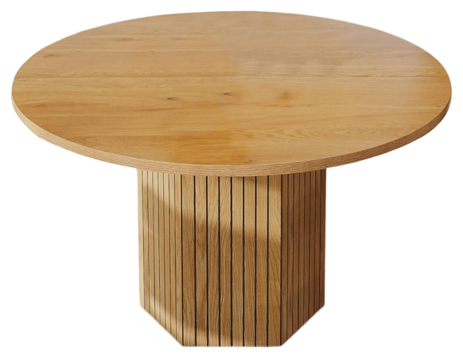 Round Dining Table, Wood Kitchen Table for Dining Room, 47 inch Dinner Table 4 People, Dining Room Table with Heavy Duty Pedestal Base, Nat