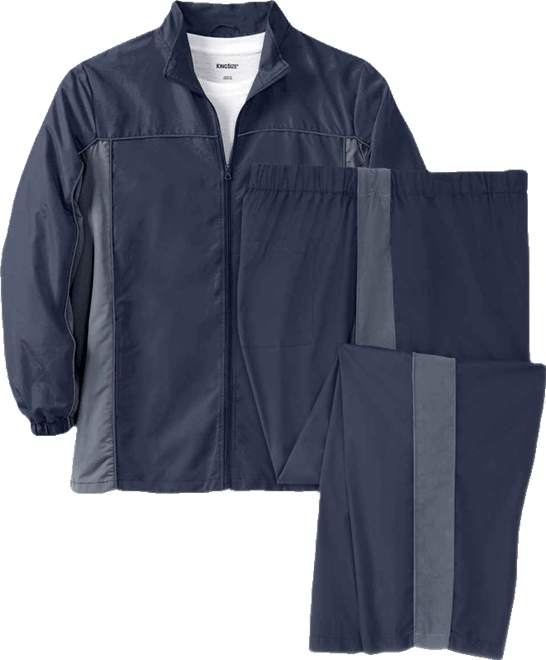 Big & Tall Long Sleeve Colorblock Tracksuit