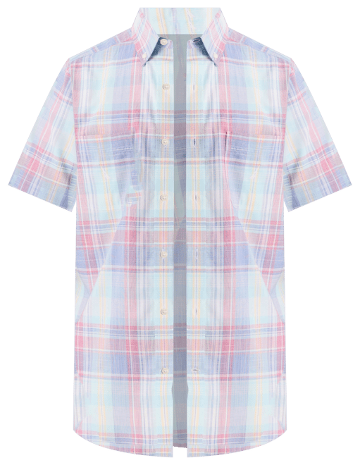 Men's Classic-Fit Plaid Button-Down Poplin Shirt
