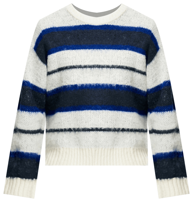 Men's Box Fit Fuzzy Crew Knit Sweater