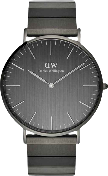 Men's Analog Graphite Stainless-Steel Watch, 40mm