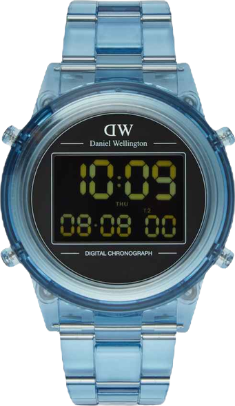 Men's Chronograph Blue Plastic Watch, 42mm