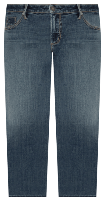 Plus Size Boyfriend Mid Rise Slim Leg Jeans