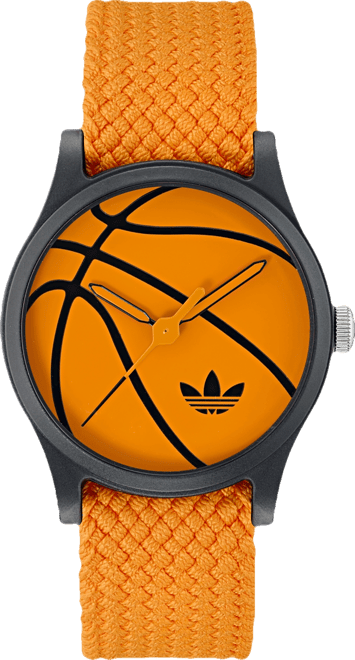 Unisex Analog Orange Nylon Watch, 39mm