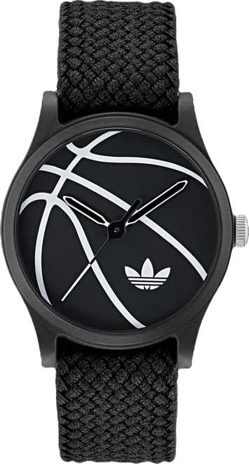 Unisex Analog Black Nylon Watch, 39mm