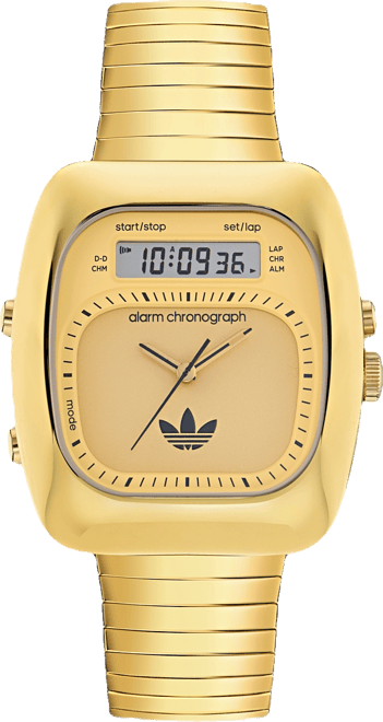 Unisex Analog Gold-Tone Stainless Steel Watch, 37mm