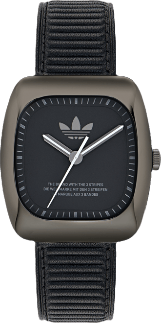 Unisex Analog Black Leather Watch, 37mm