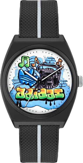 Unisex Analog Black Resin Watch, 38mm