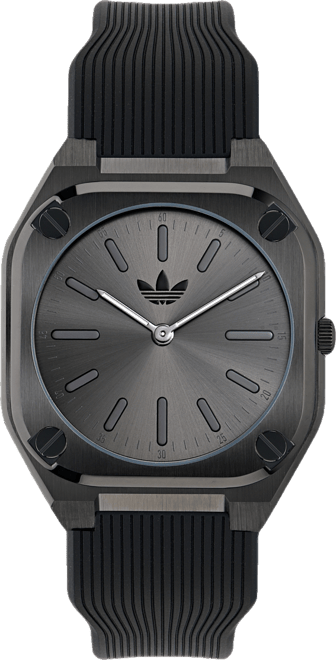 Unisex Analog Black Silicone Watch, 39mm