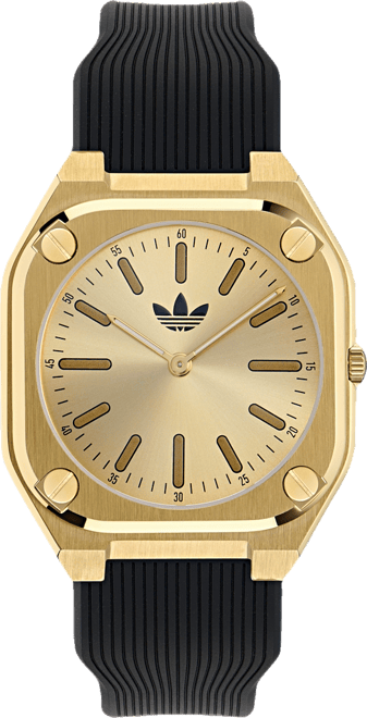 Unisex Analog Black Silicone Watch, 39mm