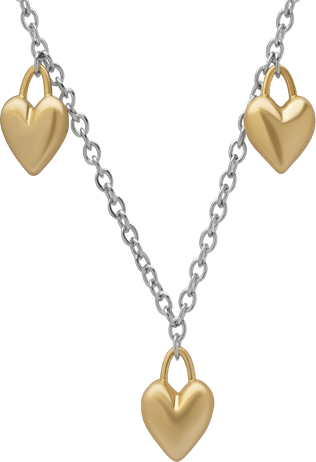 Women's Three Heart Short Pendent Necklace