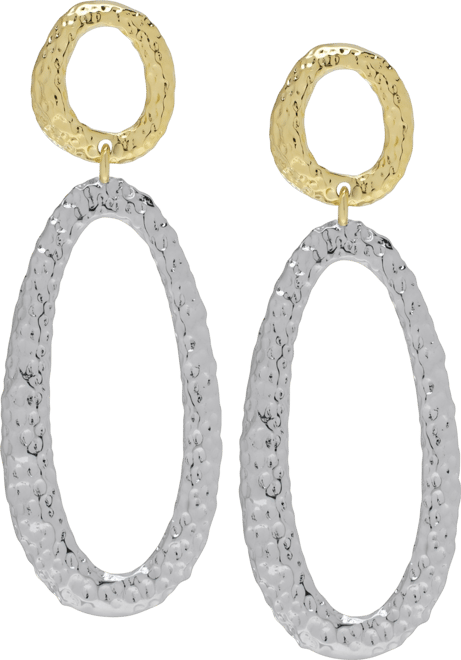 Women's Oval Drop Stud Earrings