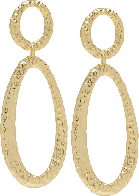 Women's Oval Drop Stud Earrings