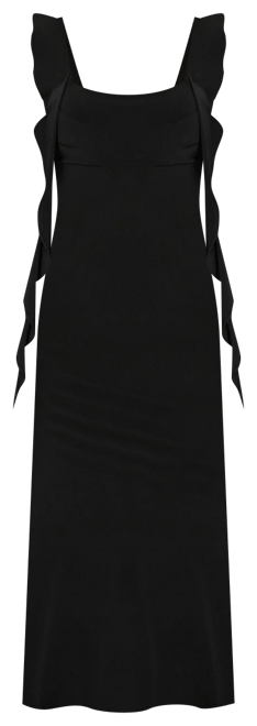 Women's Jersey Cascade Ruffle Dress