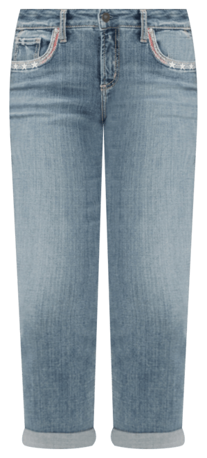 Women's Elyse Mid Rise Comfort Fit Capri Jeans