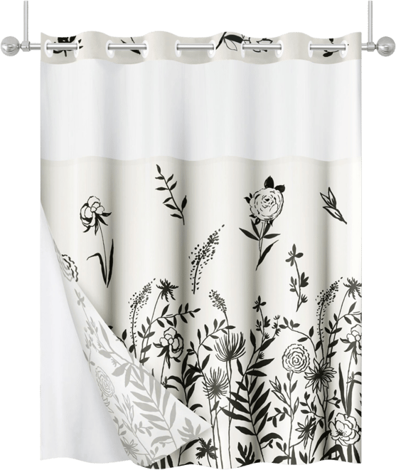 72x75 Hookless Shower Curtain