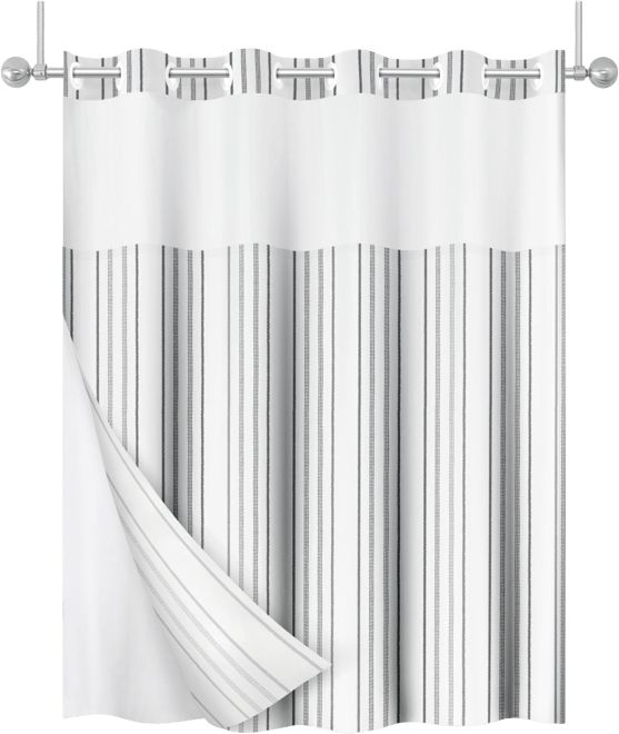 72x75 Hookless Shower Curtain