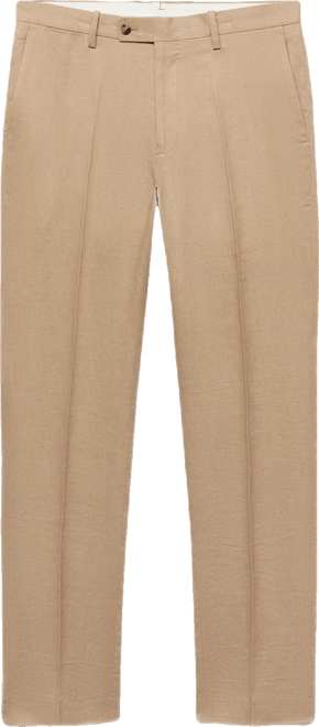 Men's Linen Slim-Fit Suit Pants