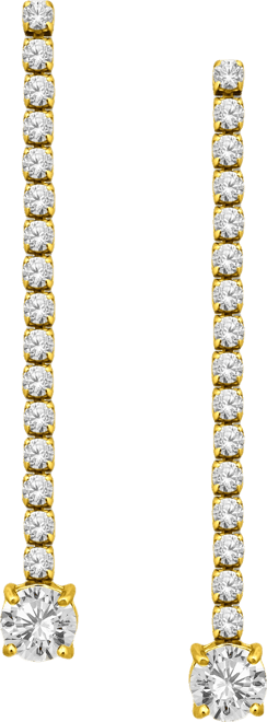 Cubic Zirconia Linear Drop Earrings, Exclusively at Macy's