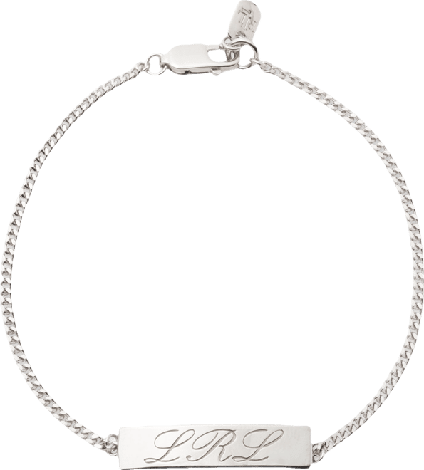 Sterling Silver Logo Script Link Bracelet