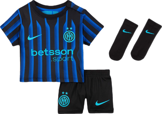 Inter Milan 2025/26 Stadium (hemmaställ) Tredelat fotbollsställ Nike Replica för baby/små barn