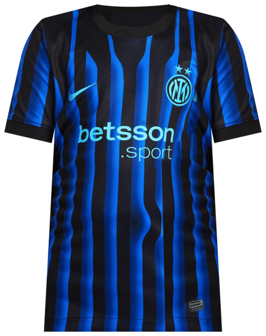 Εντός έδρας Ίντερ 2025/26 Stadium Ποδοσφαιρική φανέλα Nike Dri-FIT Replica για μεγάλα παιδιά