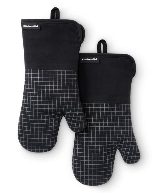 Gourmet Series Gridlines Oven Mitts Set, Pack of 2