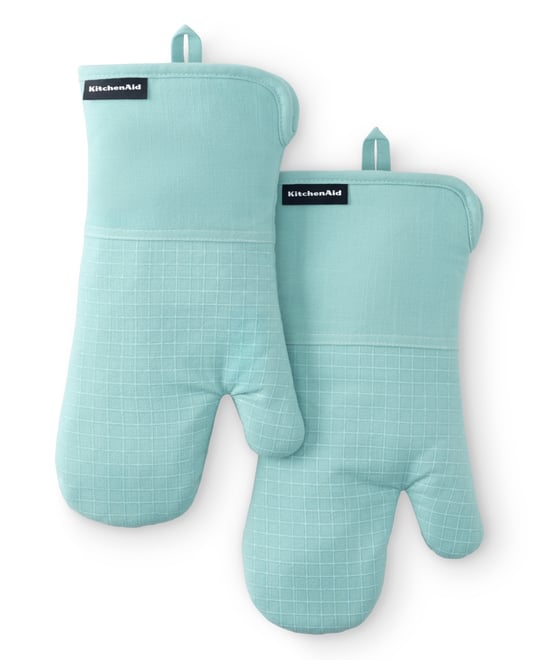 Gourmet Series Gridlines Oven Mitts Set, Pack of 2