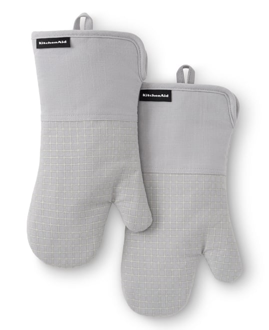 Gourmet Series Gridlines Oven Mitts Set, Pack of 2
