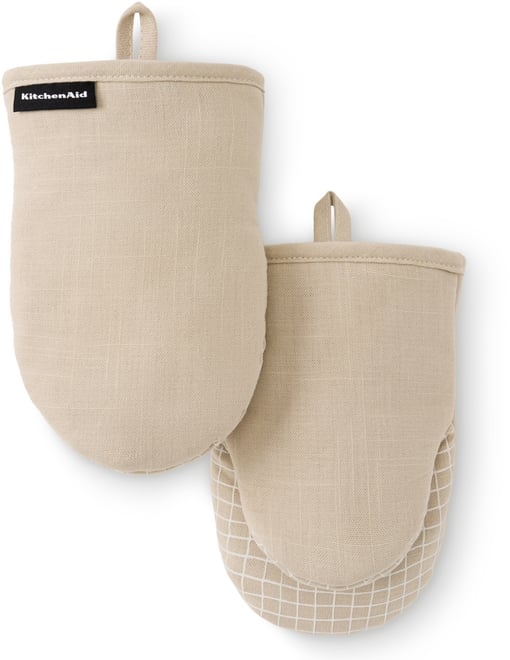 Gourmet Series Gridlines Mini Oven Mitts Set, Pack of 2