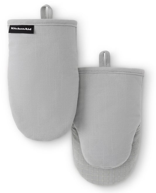 Gourmet Series Gridlines Mini Oven Mitts Set, Pack of 2