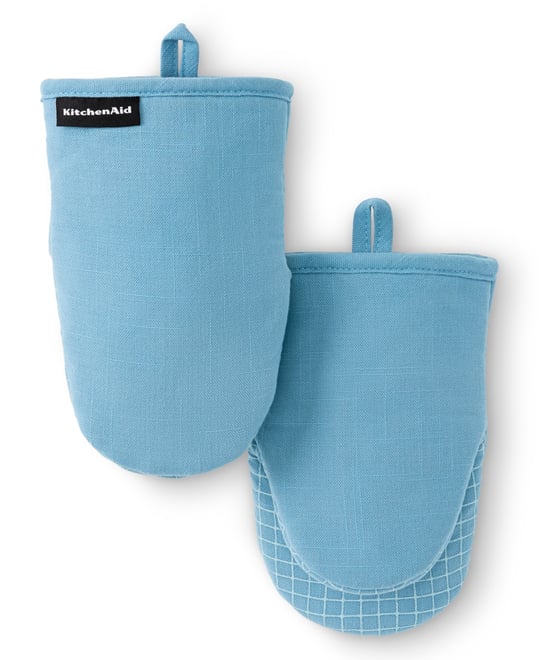 Gourmet Series Gridlines Mini Oven Mitts Set, Pack of 2