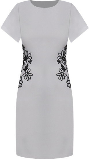 Women's Soutache Short-Sleeve Sheath Dress