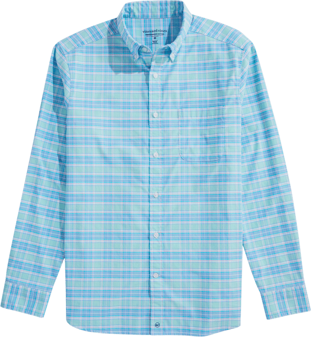 Plumeria Plaid Performance Cotton Shirt