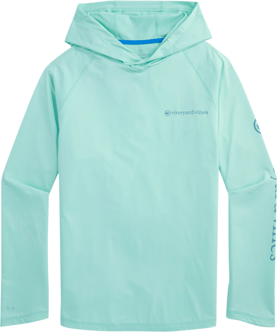 Whale Dot Long-Sleeve Harbor Performance Hoodie Tee
