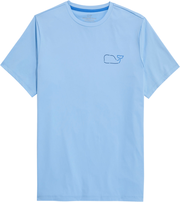 On-The-Go Whale Outline Short-Sleeve Harbor Performance Tee