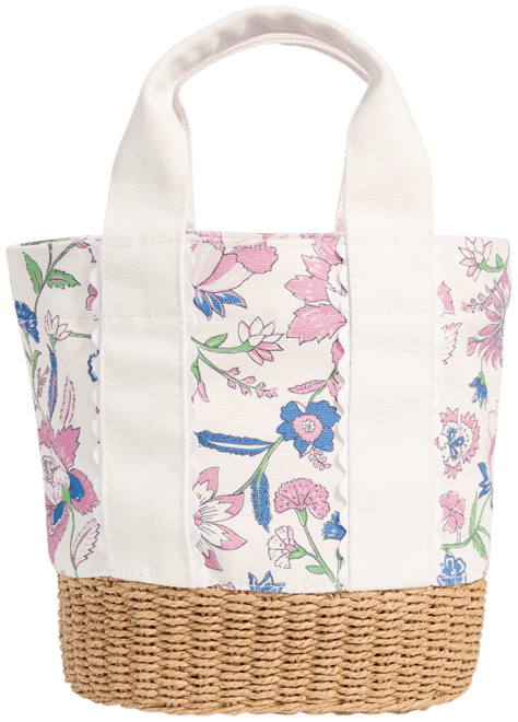 Wicker Base Bucket Bag