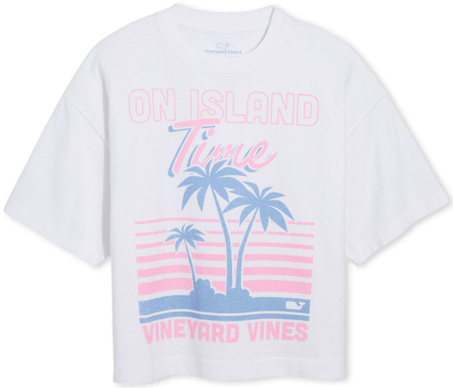 Island Time Oversized Cropped Tee